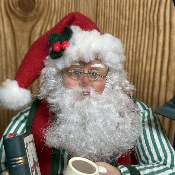 Vintage Santa & Grandfather Clock Musical Holiday Scene Holiday Creations 1993 - Picture 8 of 16